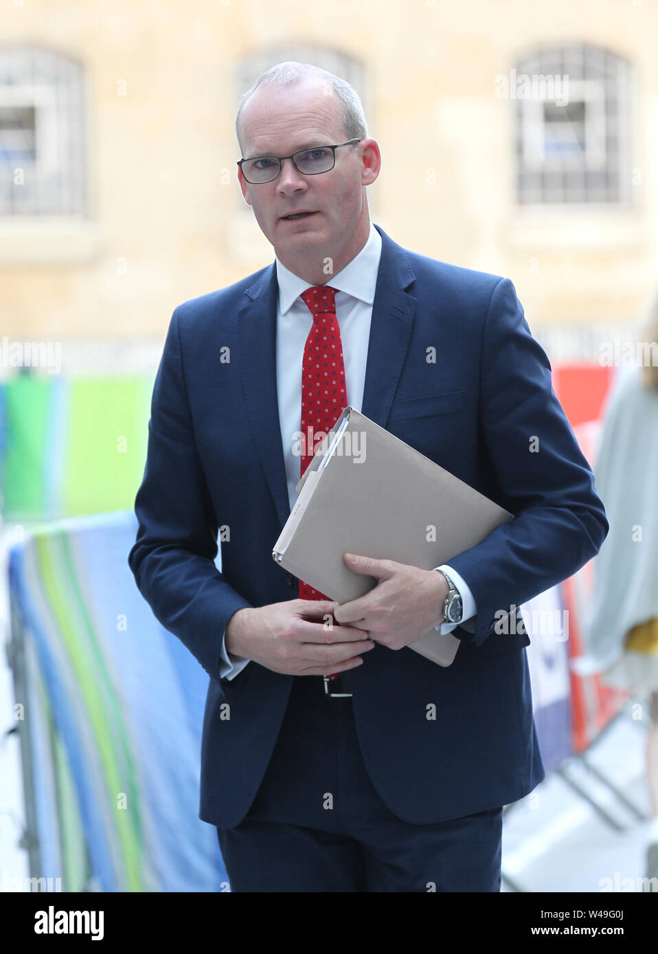 London, UK, 21. Juli 2019. Der stellvertretende irische Premierminister Simon Coveney wurde in den Studios des BBC Broadcasting House gesehen Stockfoto