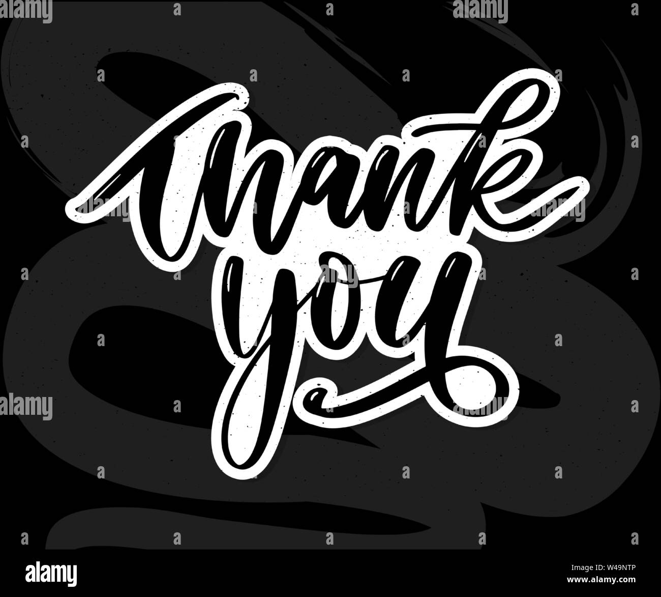 Vielen Dank, dass Sie handschriftliche Beschriftung. Handgezeichneten