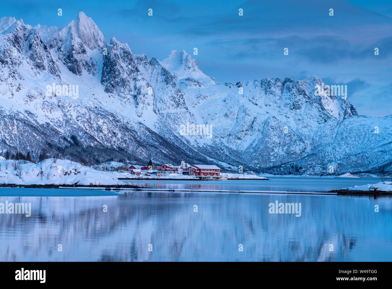 Austnesfjorden, Vestpollen, Nordland, Norwegen, Europa Stockfoto