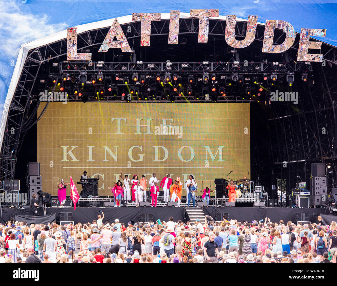 Das Königreich Chor live bei Latitude Festival, henham Park, Suffolk, Großbritannien, 21. Juli 2019 Stockfoto