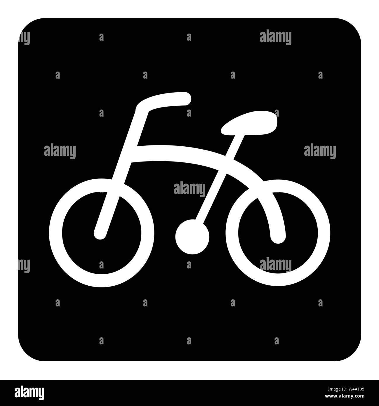 Ein schwarz-weißes Fahrrad Symbol Abbildung Stock Vektor