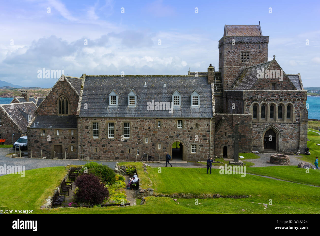 Iona Abbey, Isle of Iona, Innere Hebriden, Western Isles, Schottland, Großbritannien Stockfoto