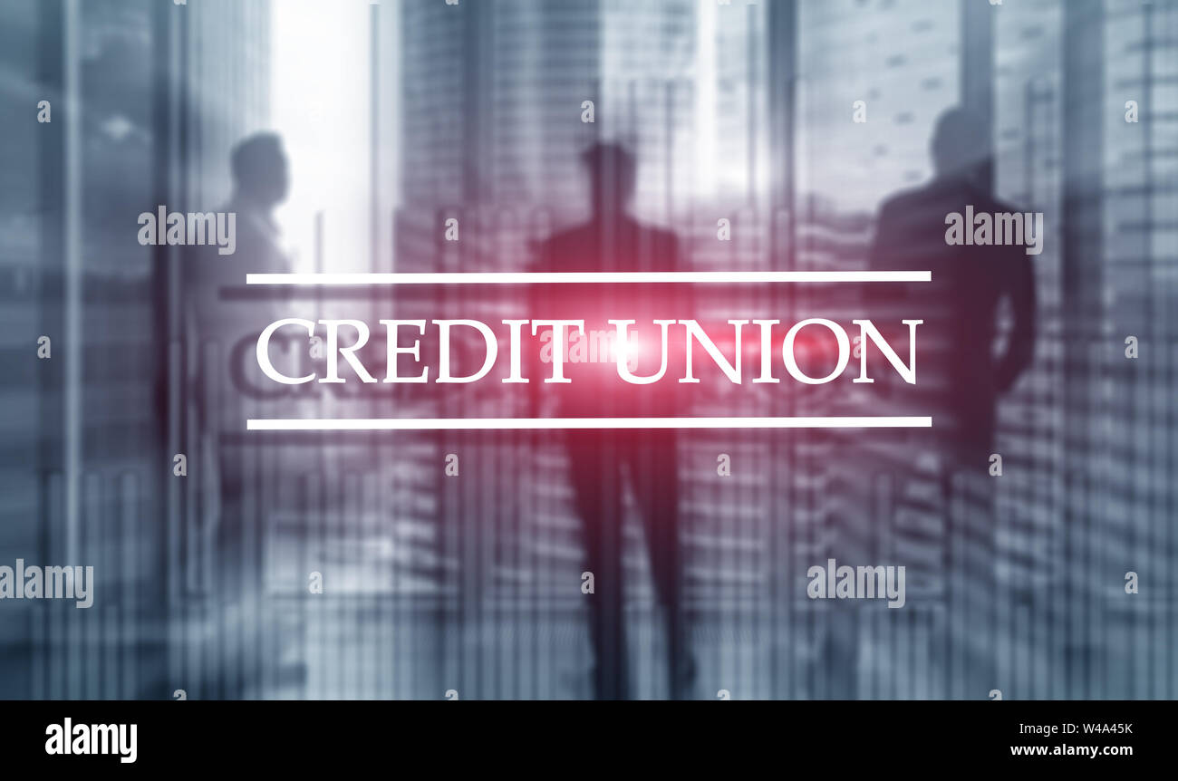 Credit Union. Finanzielle Zusammenarbeit Banking Services. Finanzen Zusammenfassung Hintergrund. Stockfoto
