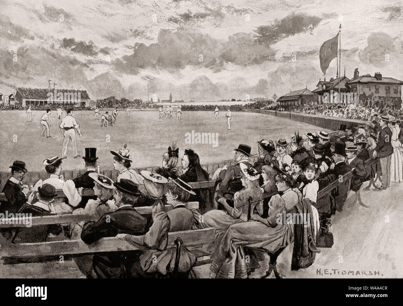 Old Trafford Cricket Ground, Old Trafford, Greater Manchester, England, 19. Jahrhundert Stockfoto