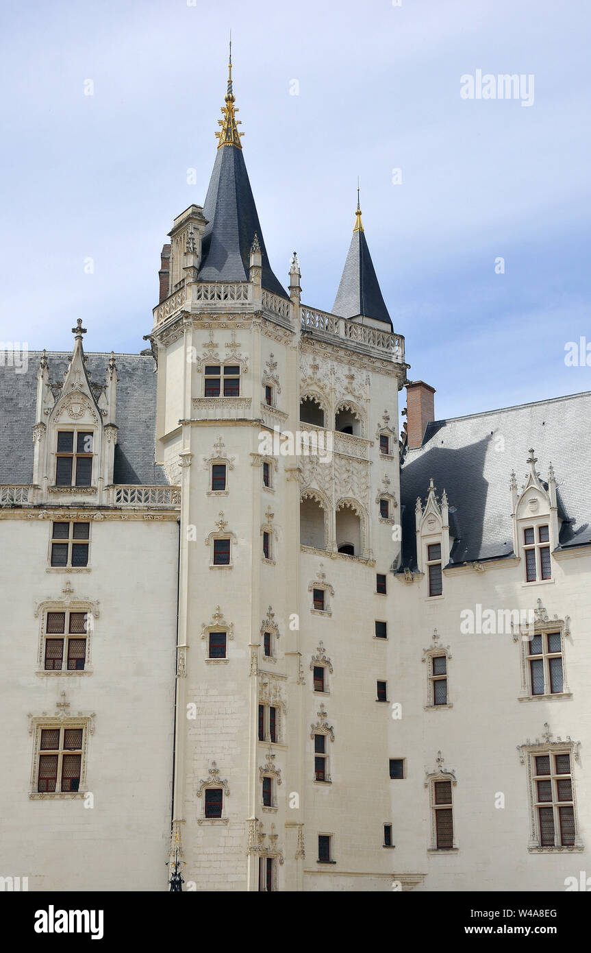 Schloss der Herzöge der Bretagne, Château des Ducs de Bretagne, Nantes, Frankreich, Europa Stockfoto