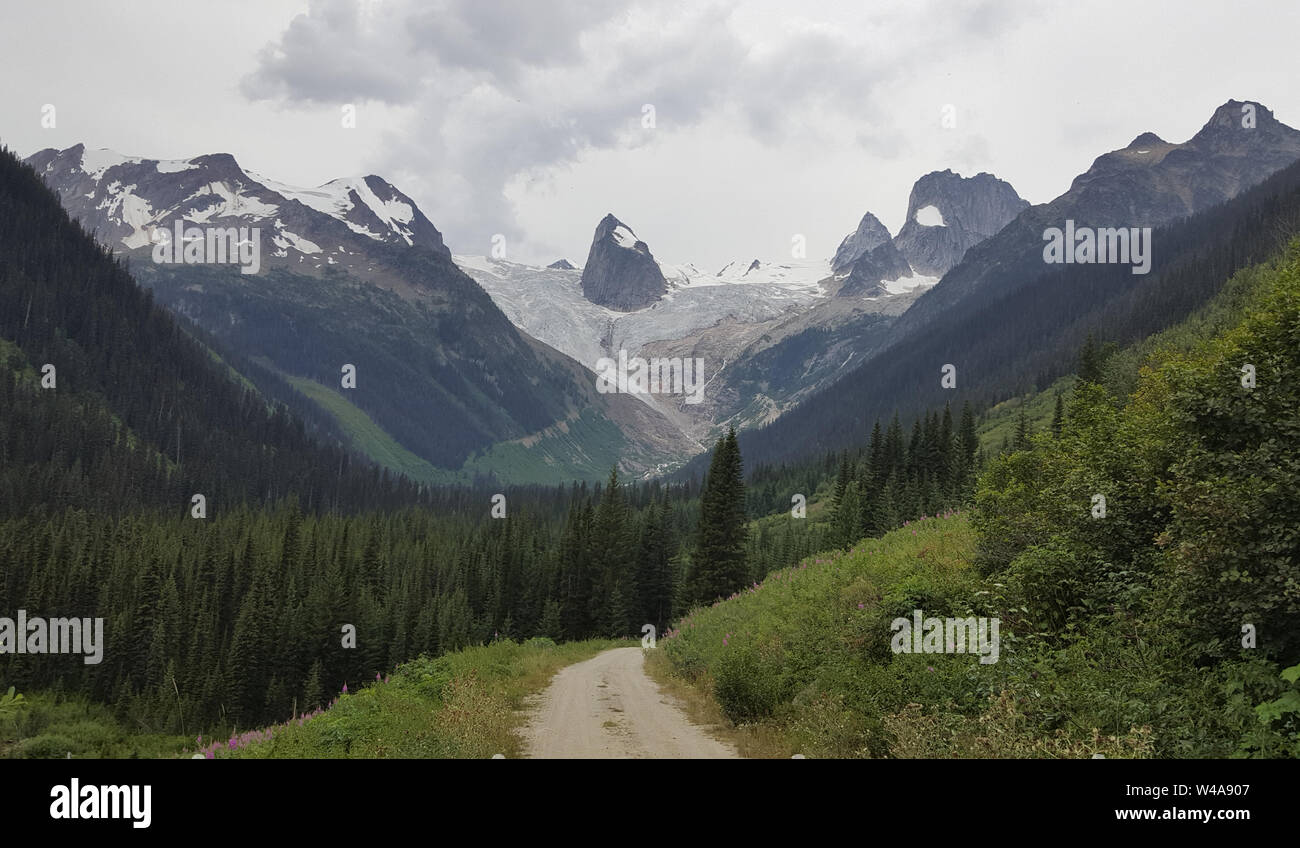 Straße zu den Bugaboos Stockfoto