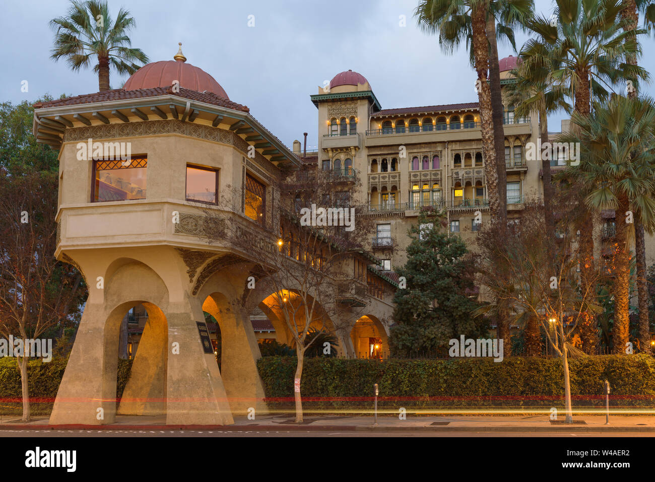 Bild von Schloss Grün, ein Wahrzeichen in der Stadt Pasadena in Südkalifornien. Stockfoto