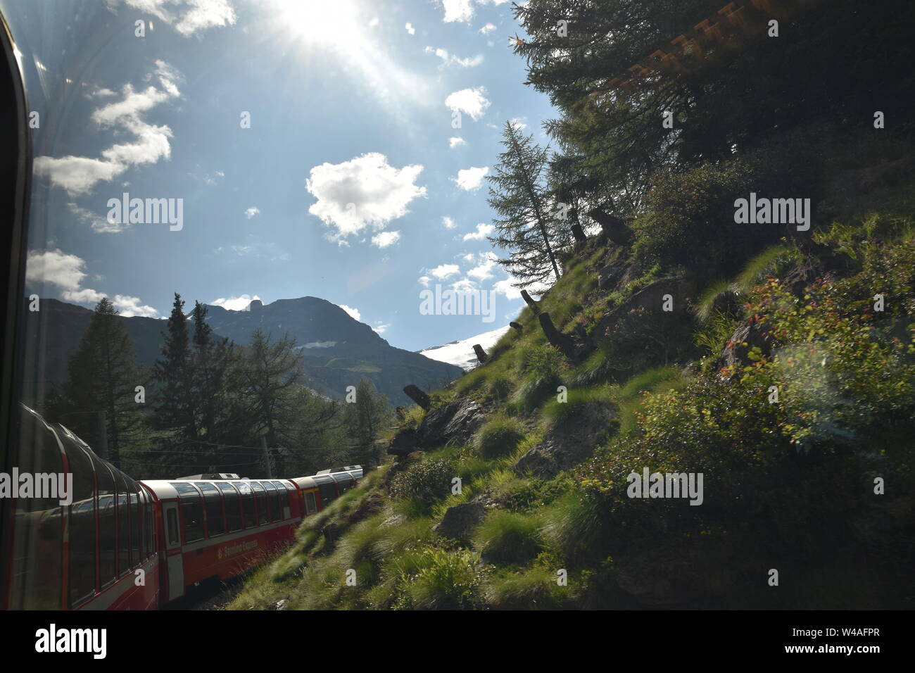 Bernina Express, Schweiz Stockfoto