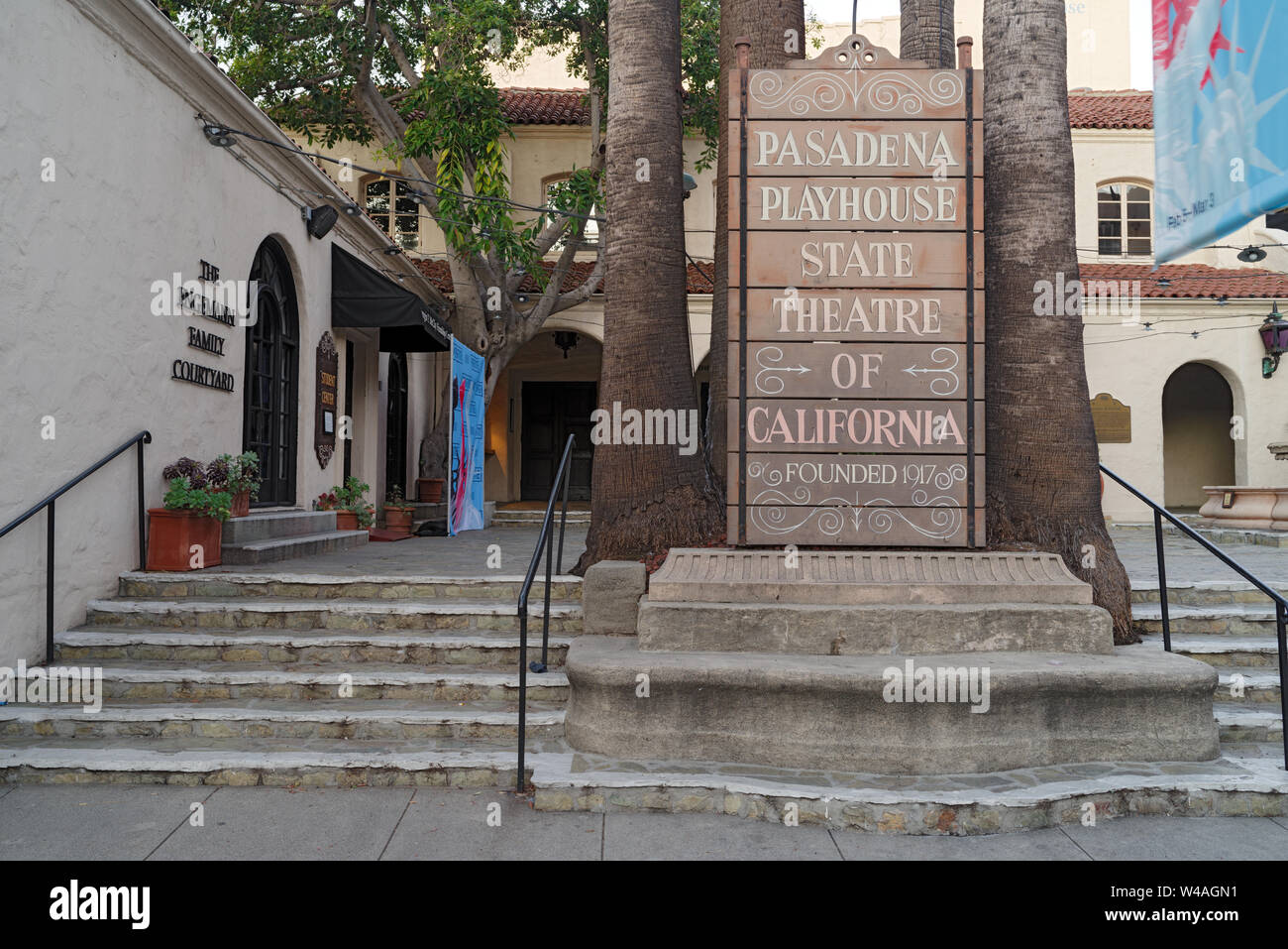 Bild des Pasadena Playhouse, einem historischen darstellende Kunst Veranstaltungsort in Pasadena, Kalifornien. Stockfoto