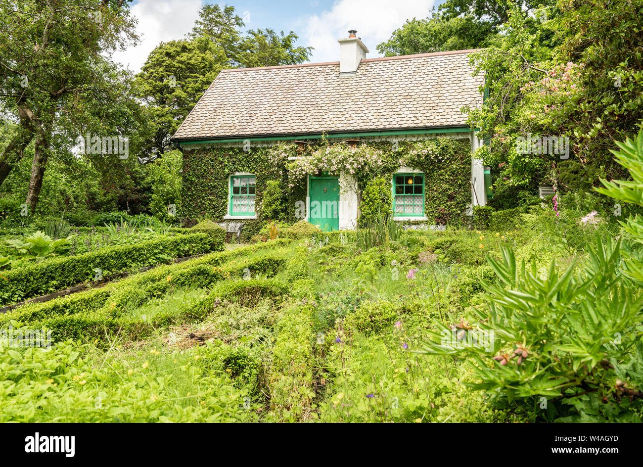 Garden Cottage, Glenveagh Castle, Glenveagh National Park, Donegal, Irland Stockfoto