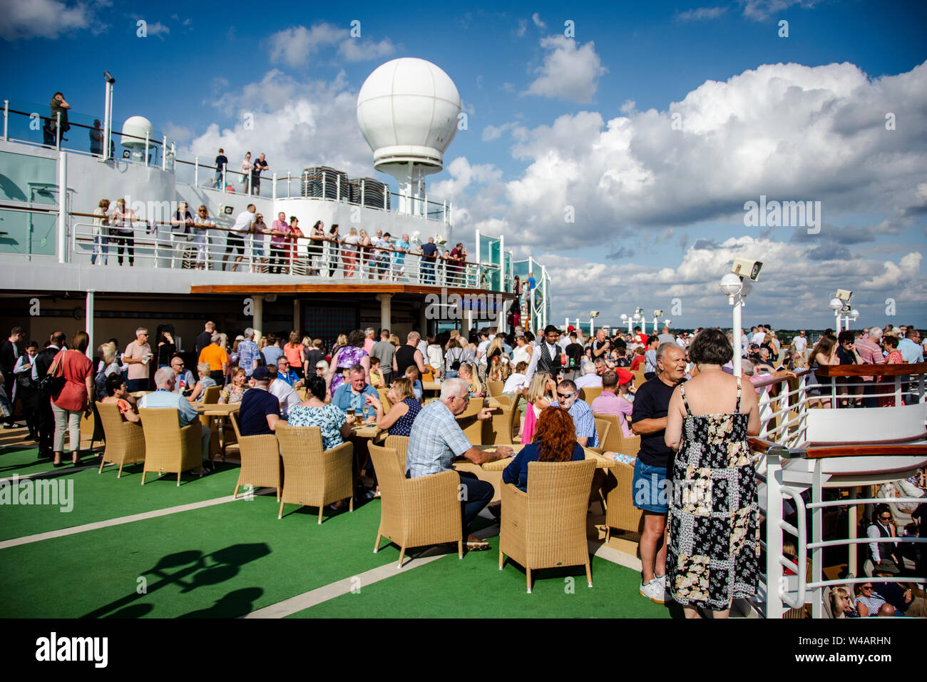 Passagier das Leben an Bord eines Kreuzfahrtschiffes. Stockfoto