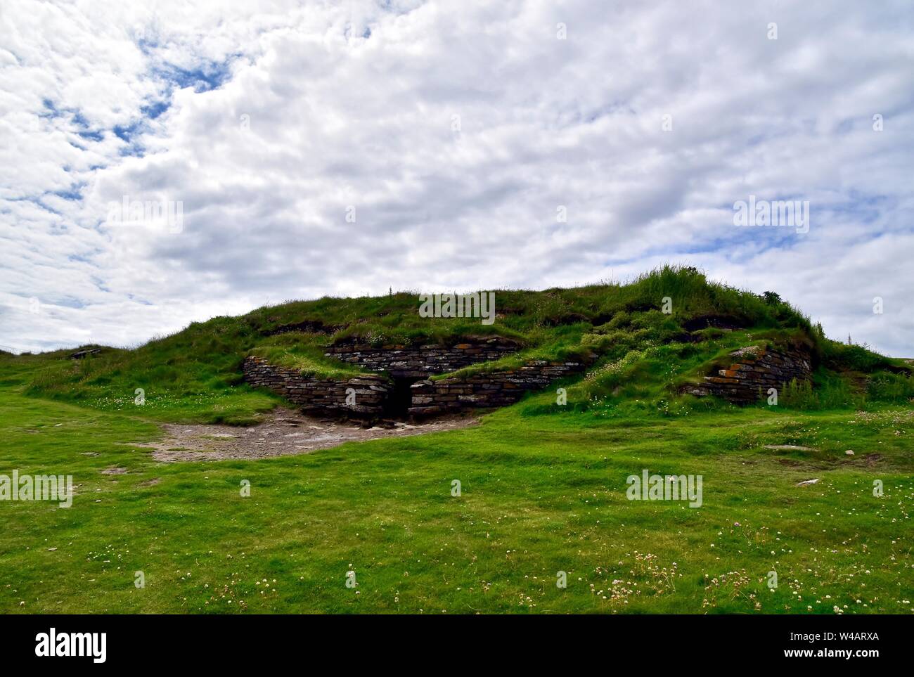 Das Grab des Adler chambered Cairn. Stockfoto