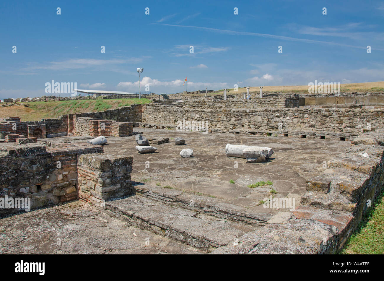 Stobi - Archäologische Stätte in Mazedonien Stockfoto