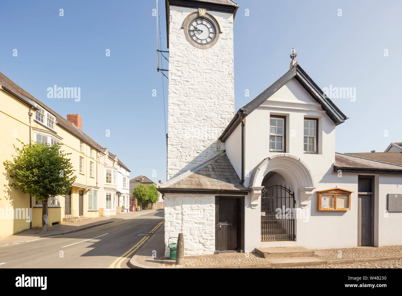 Das Rathaus, Laugharne, Carmarthenshire, Wales, Großbritannien Stockfoto