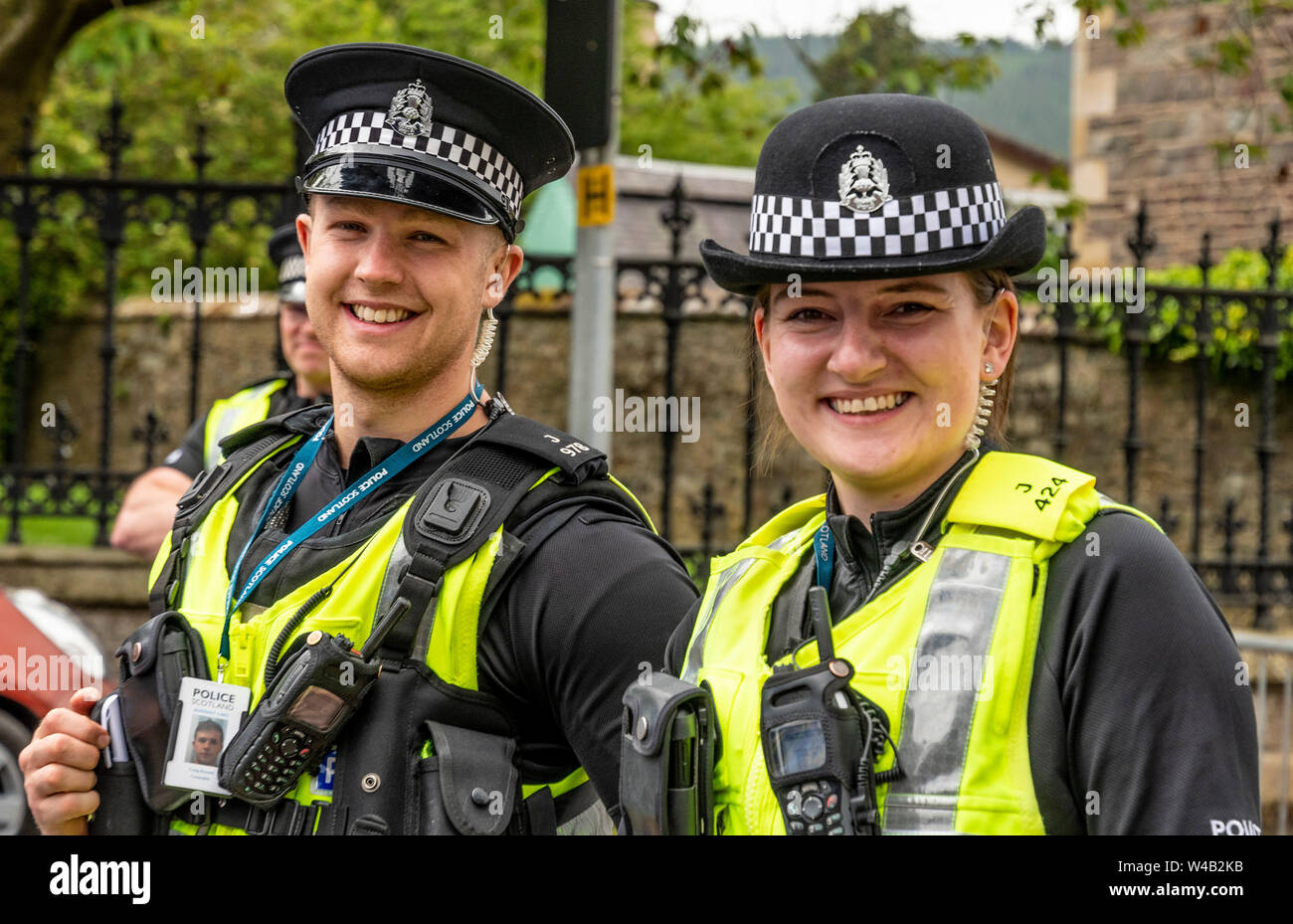 Galashiels, alle unter einem Banner Unabhängigkeit März - 2019 Stockfoto