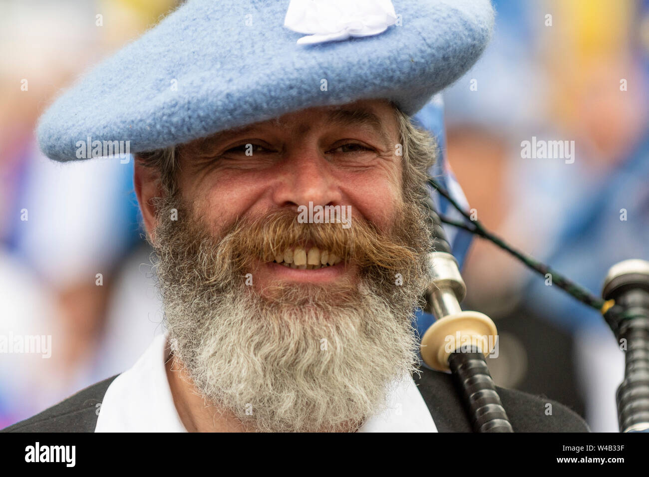 Oban, alle unter einem Banner Unabhängigkeit März - 2019 Stockfoto