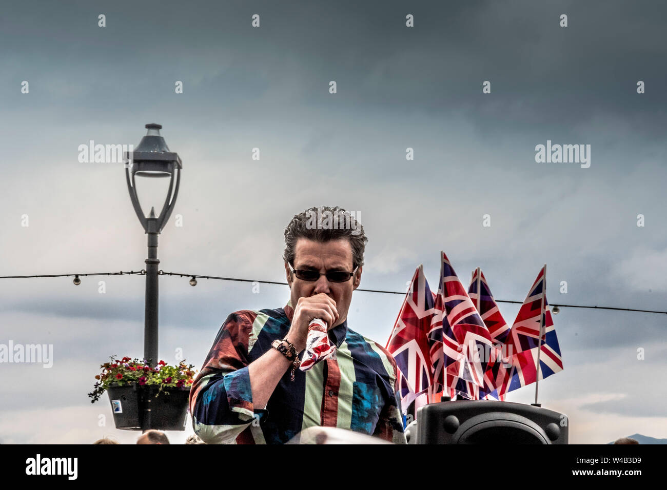 Oban, alle unter einem Banner Unabhängigkeit März - 2019 Stockfoto