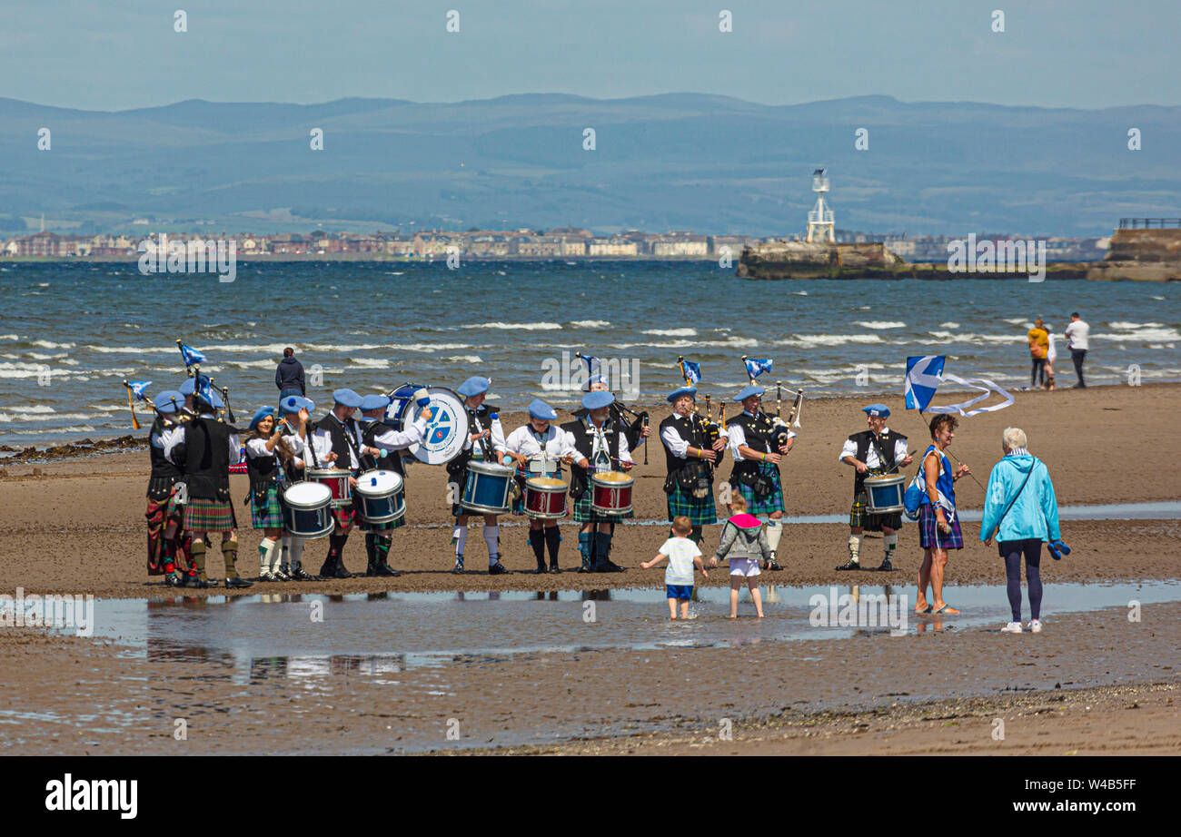 Ayr, alle unter einem Banner Unabhängigkeit März - 2019 Stockfoto