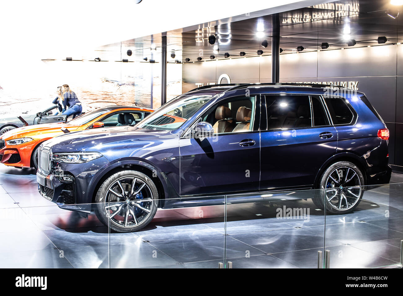 Brüssel, Belgien, Jan 2019 alle neuen BMW X7 Produktion Auto, Brüssel Motor Show, G07 Full-size Luxus-SUV von BMW hergestellt und in den Verkehr gebracht Stockfoto