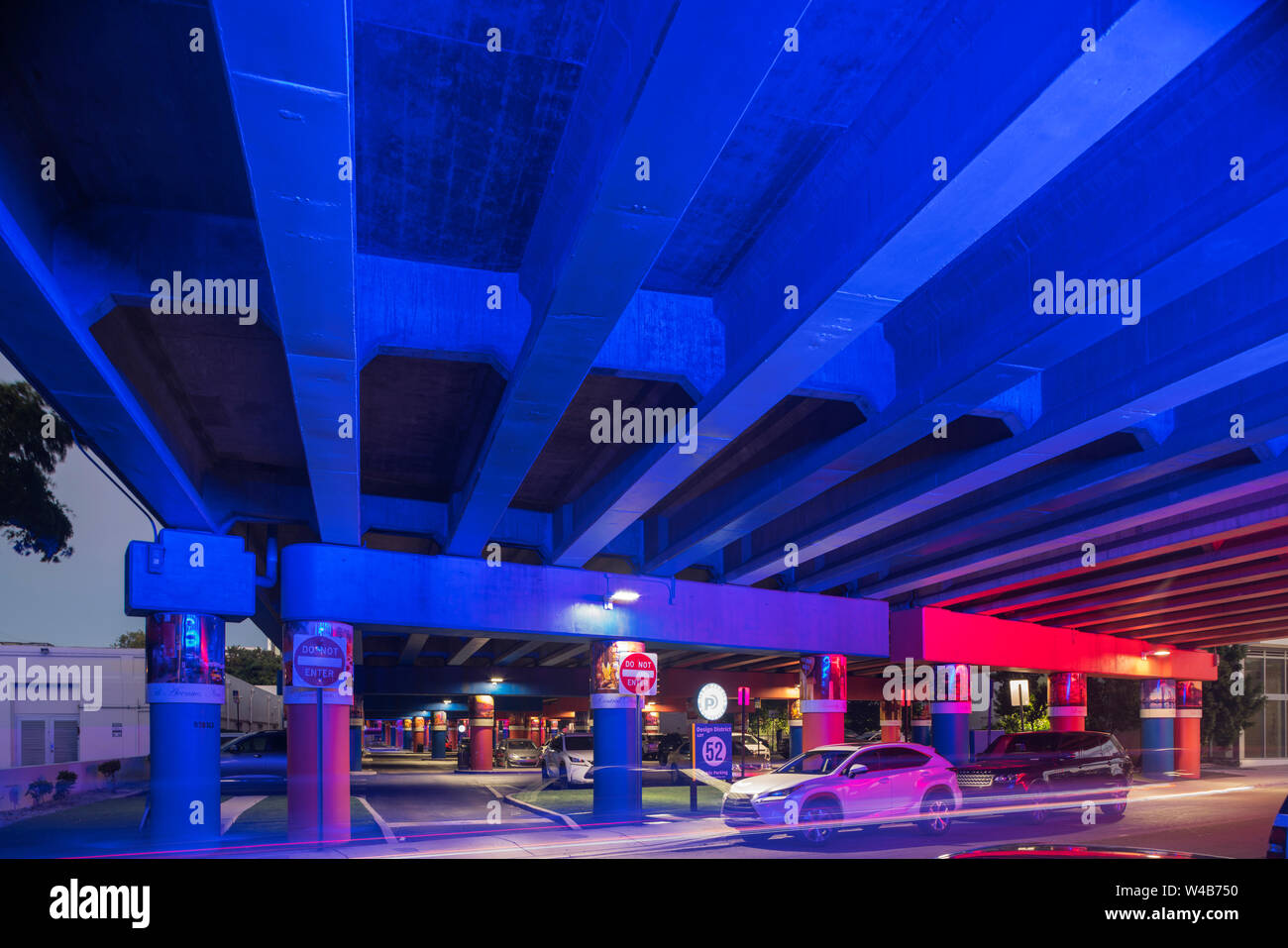 Los 52PARKGARAGE (© DI BARI ASSOCS MIAMI PARKEN BEHÖRDE 2018) MIAMI DESIGN DISTRICT Downtown Miami Florida USA Stockfoto