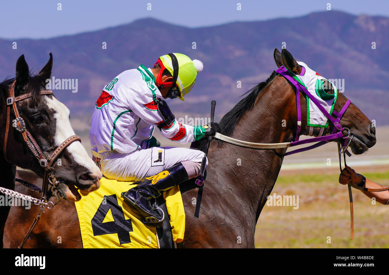 Racehorse track jockey Fotos und Bildmaterial in hoher Auflösung Alamy
