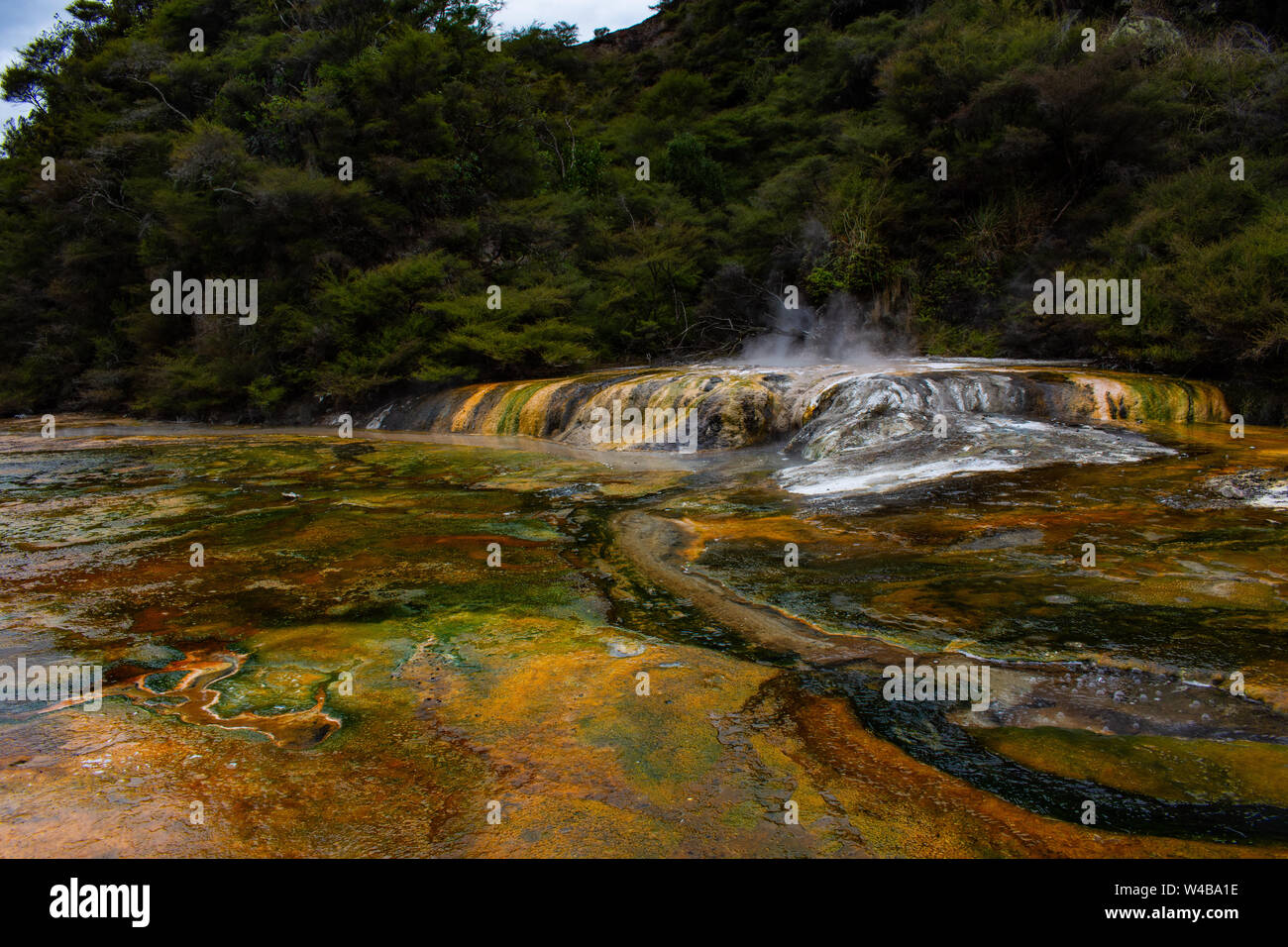 Atemberaubende Vulkantal Waimangu, Geothermie, Rotorua, Neuseeland Stockfoto
