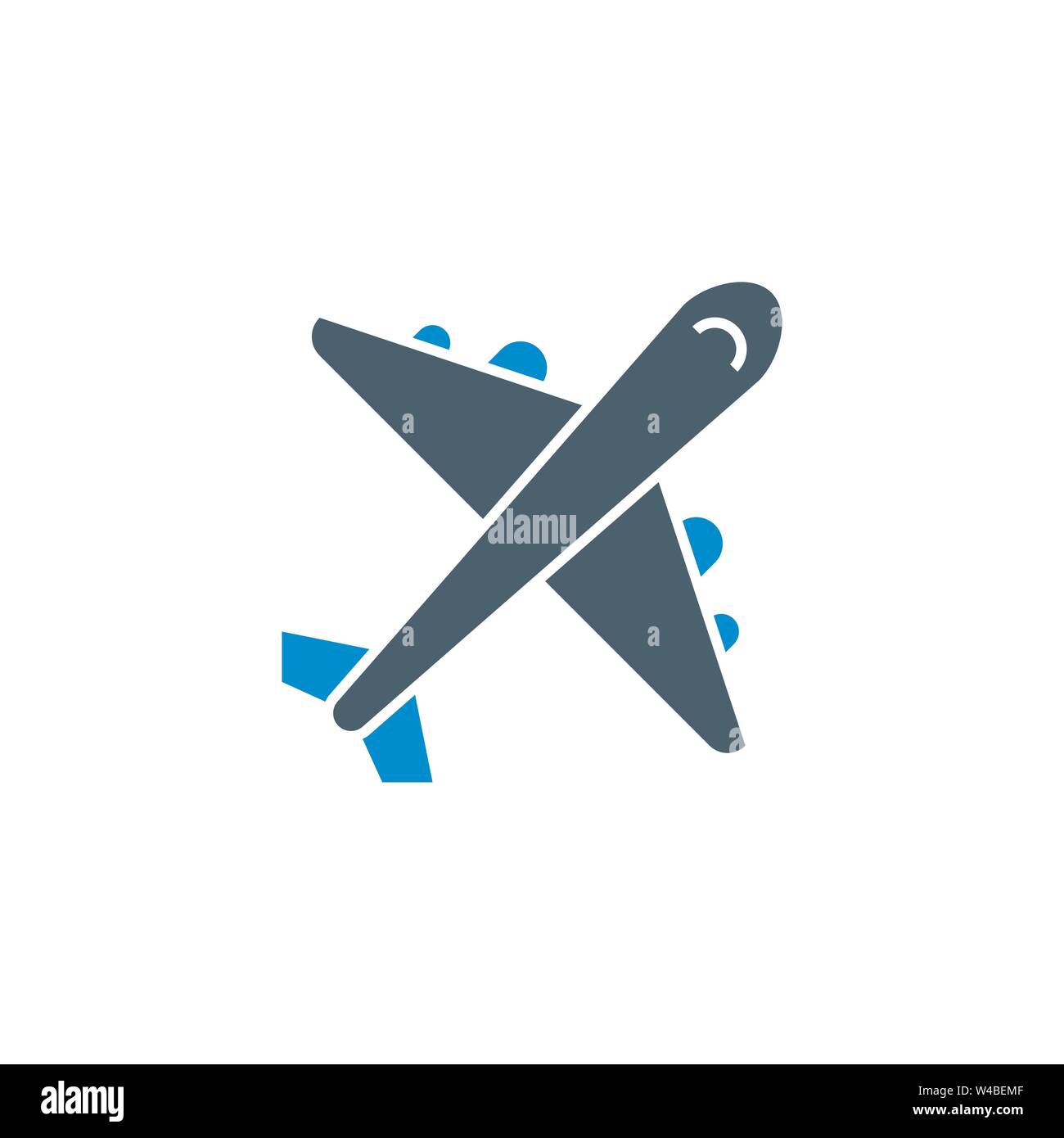 Flugzeug verwandte Vektor glyph Icon. Stock Vektor