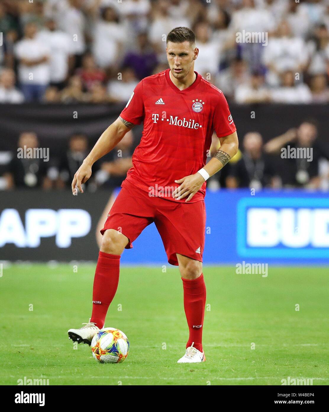 Houston, USA. 21. Juli 2019. firo: 20.07.2019 Fuvuball, Fußball: 1. Bundesliga, Saison 2019/2020 Real Madrid, Freundschaftsspiel, Test, Freundschaftsspiel, gegen FCB Bayern München München, Audi Sommer Tour USA, Internationale Champions Cup 1:3 FCB Niklas Svaele, Suele, Single Action | Verwendung der weltweiten Kredit: dpa/Alamy leben Nachrichten Stockfoto