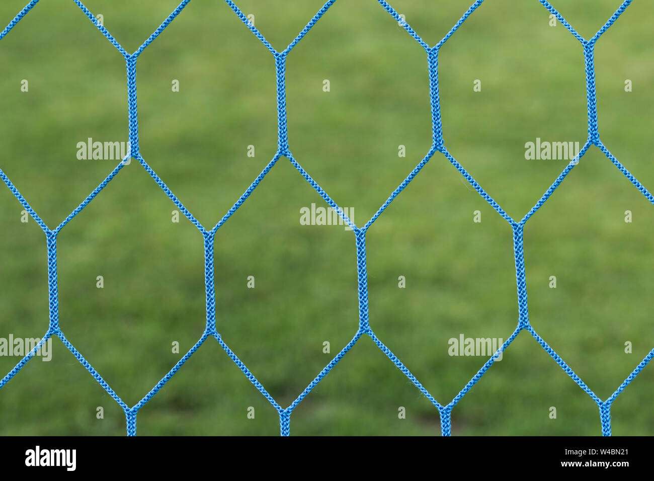 Details der Fußball net hautnah. Fußballtor net Muster. Stockfoto