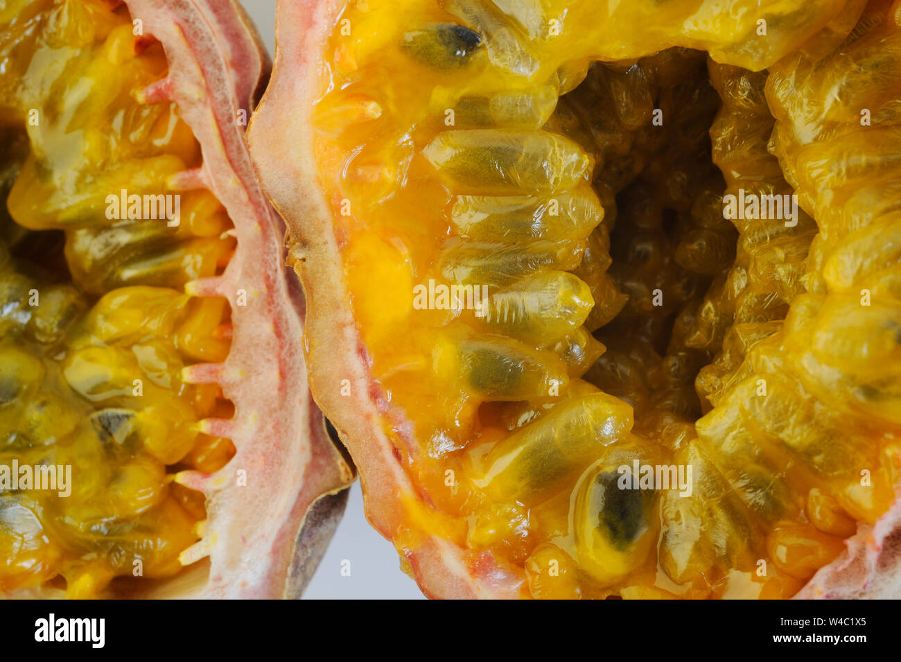 In der Nähe von Reifen Passionsfrucht Stockfoto