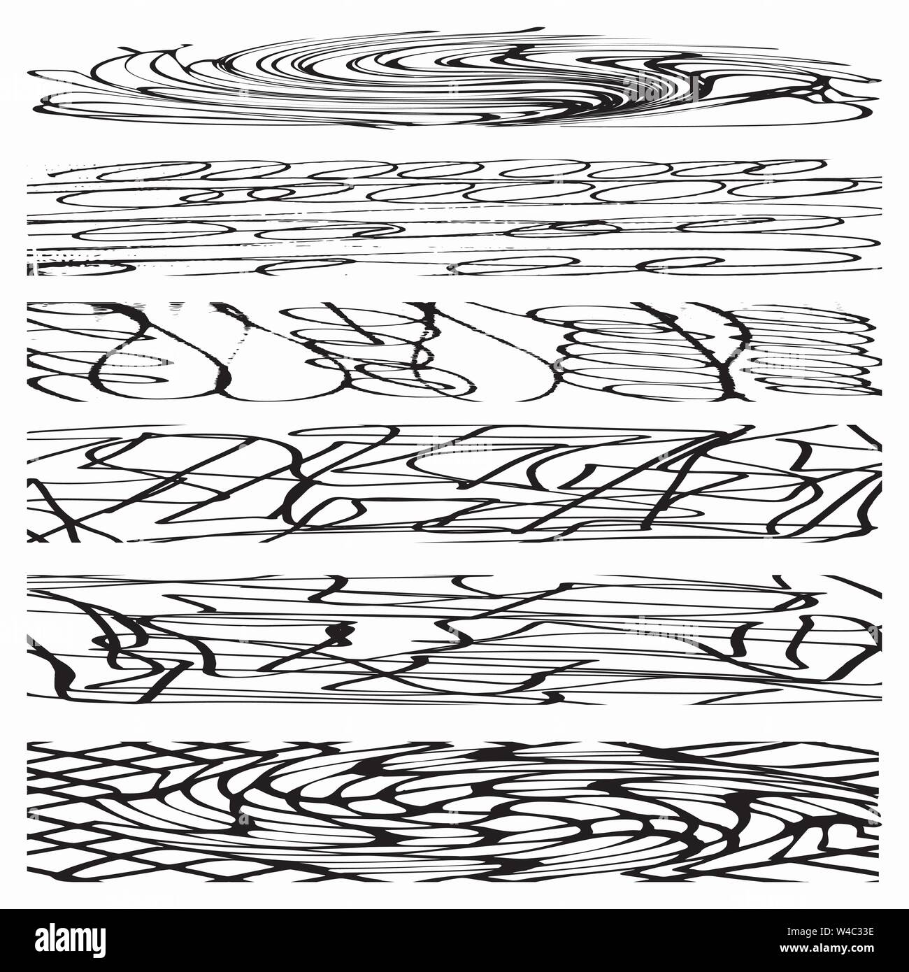 Monochrome banner Graffiti Sammlung Stock Vektor