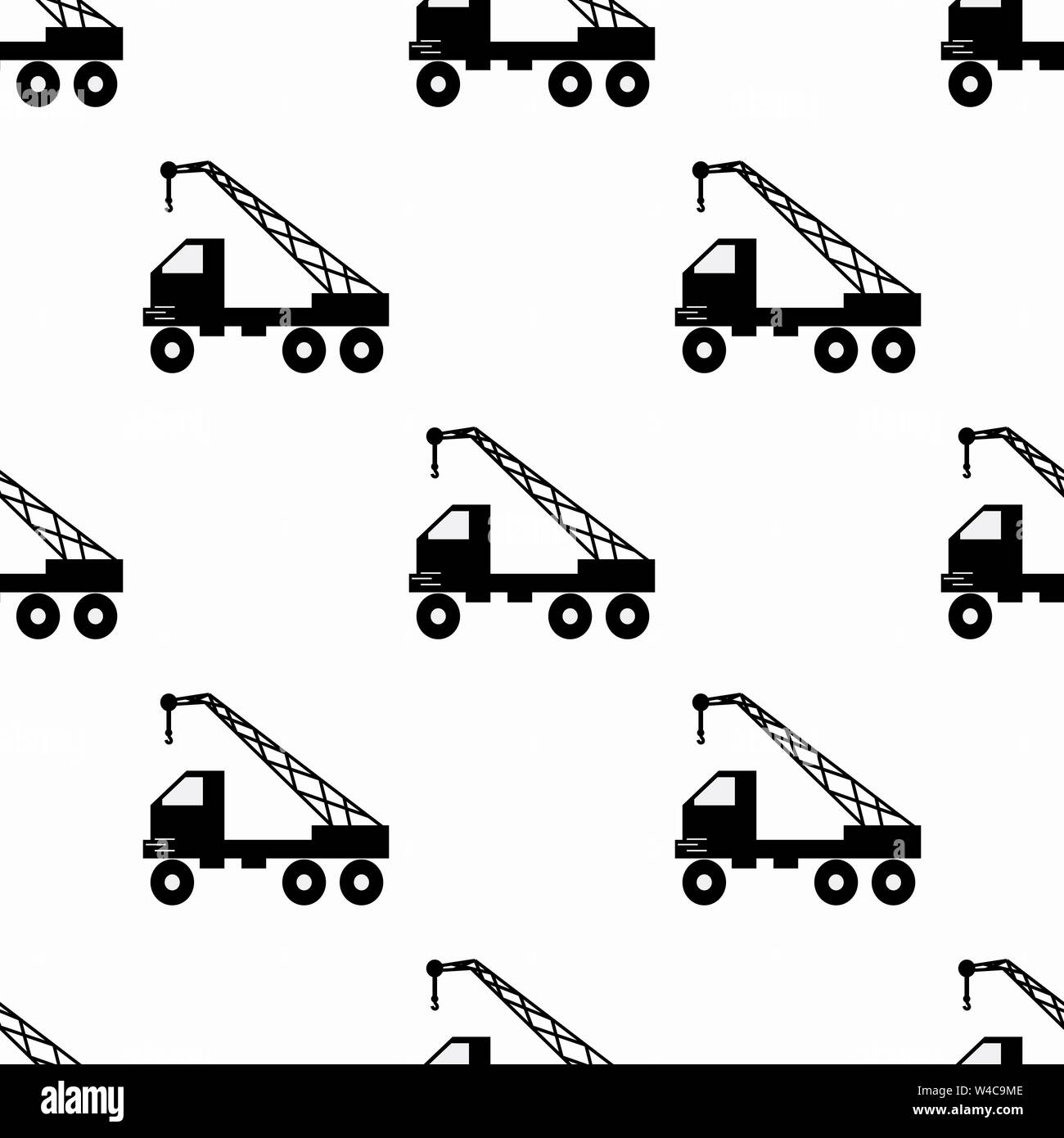 Kran auf einem weißen Hintergrund nahtlose Muster Stock Vektor