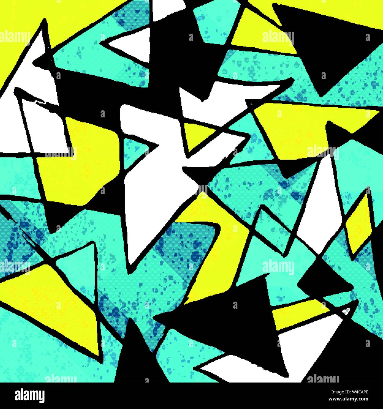 Farbige Linien Graffiti Muster auf einem farbigen Hintergrund Stock Vektor