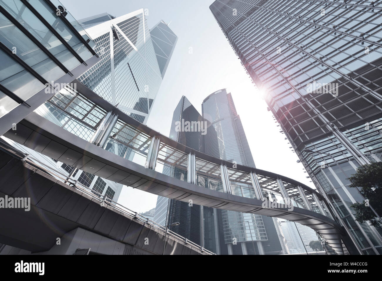 Moderne Bürogebäude im Zentrum von Hongkong. Stockfoto