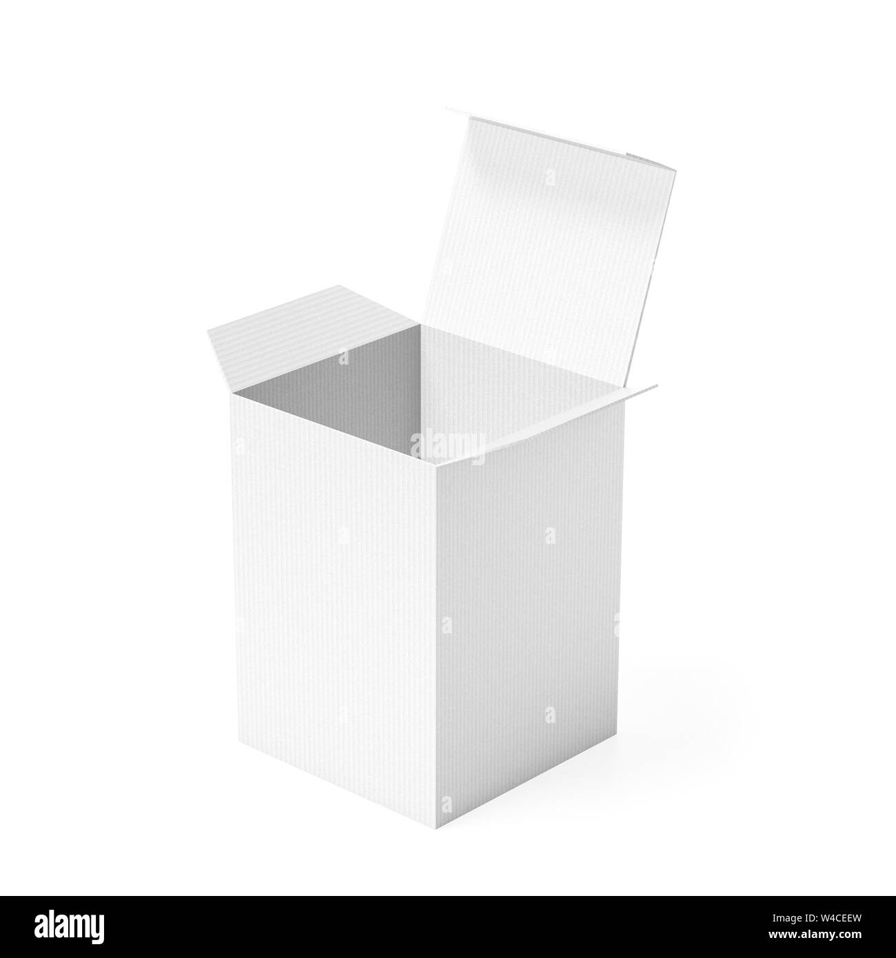 White Paper Box. 3D Rendering Illustration isoliert Stockfoto