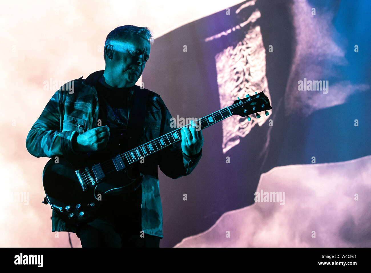 Juli 21, 2019 - Bernard Sumner von New Order Blue Dot Festival Jodrell Bank, Cheshire, UK (Credit Bild: © Andy von Pip/ZUMA Draht) Stockfoto