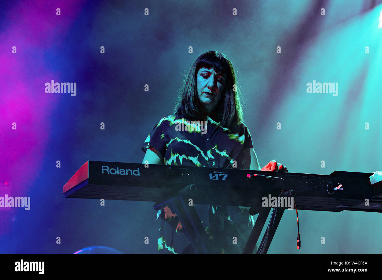 Juli 21, 2019 - Gillian Gilbert von New Order Blue Dot Festival Jodrell Bank, Cheshire, UK (Credit Bild: © Andy von Pip/ZUMA Draht) Stockfoto