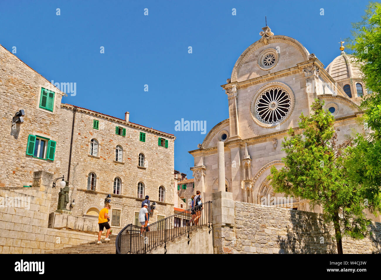 Kathedrale von St. Jokova bei Sibenik Altstadt in Kroatien. Stockfoto