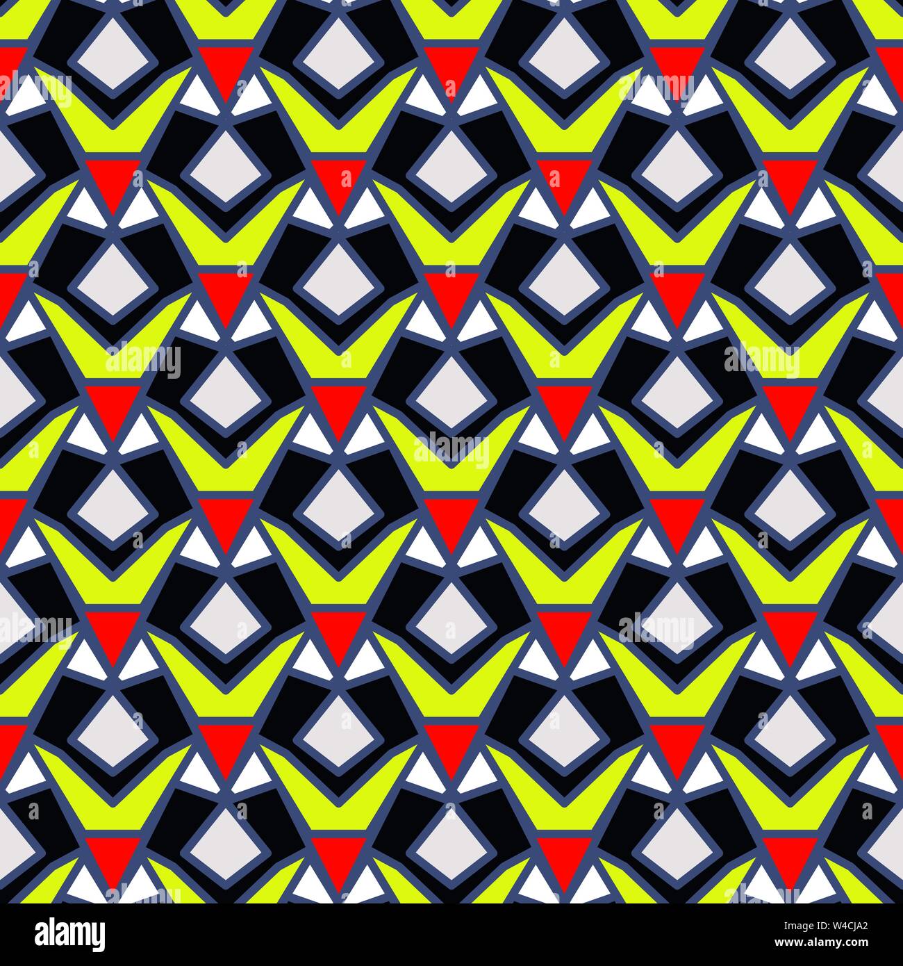 Schöne farbige Polygone nahtlose Muster Vector Illustration Stock Vektor