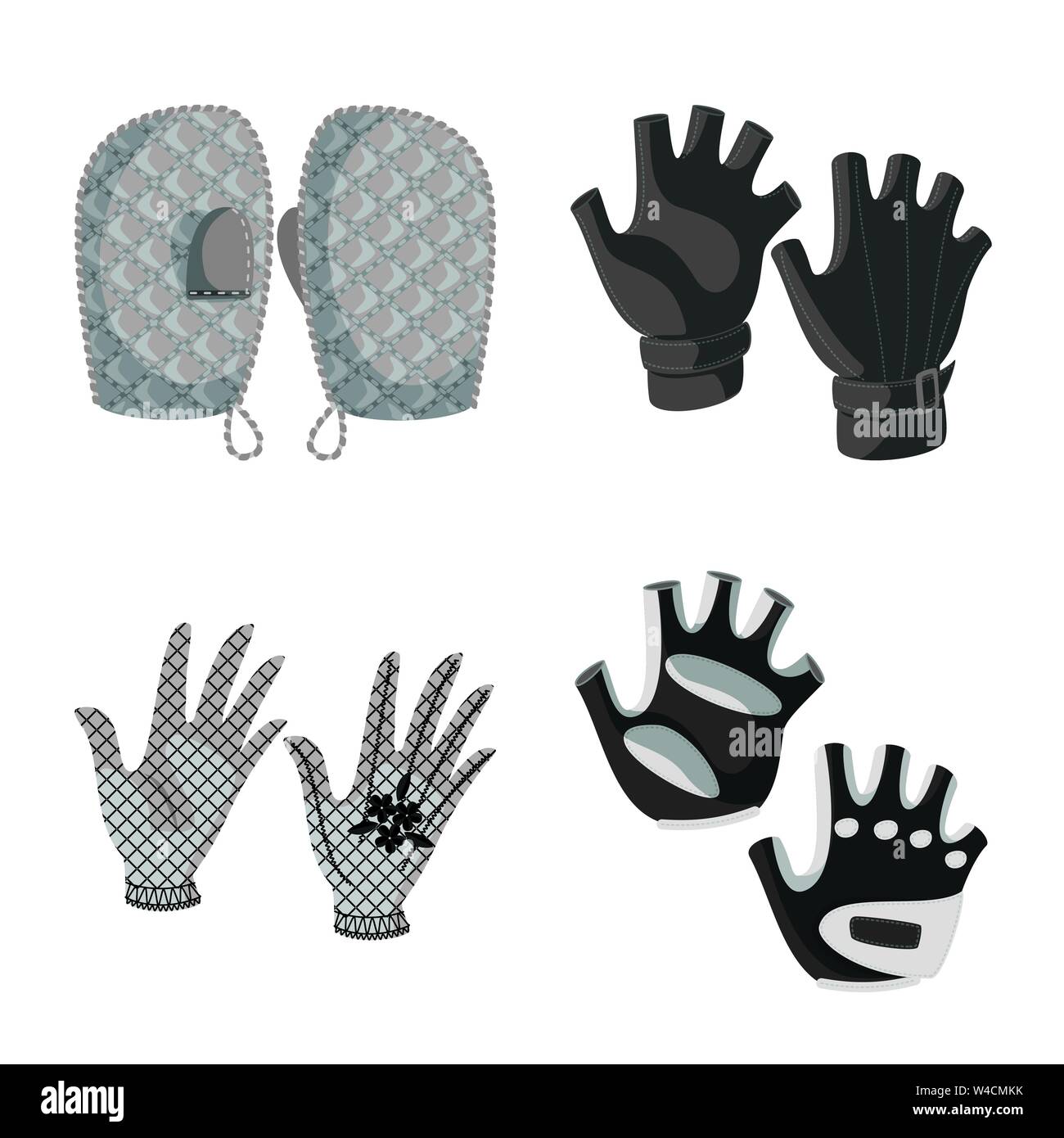 Vektor Design von Eigentum und unverwechselbares Logo. Einstellen der Eigenschaft und textile Vektor Symbol für das Lager. Stock Vektor