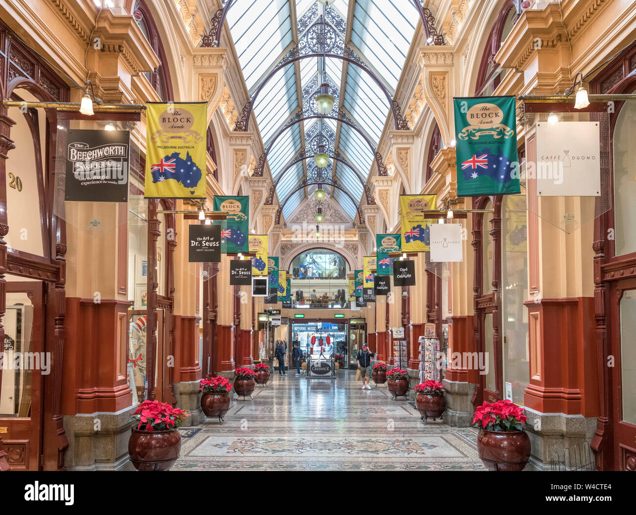 Der Block Arcade, Melbourne - einen viktorianischen Ära Einkaufszentrum im Central Business District (CBD), Melbourne, Victoria, Australien Stockfoto