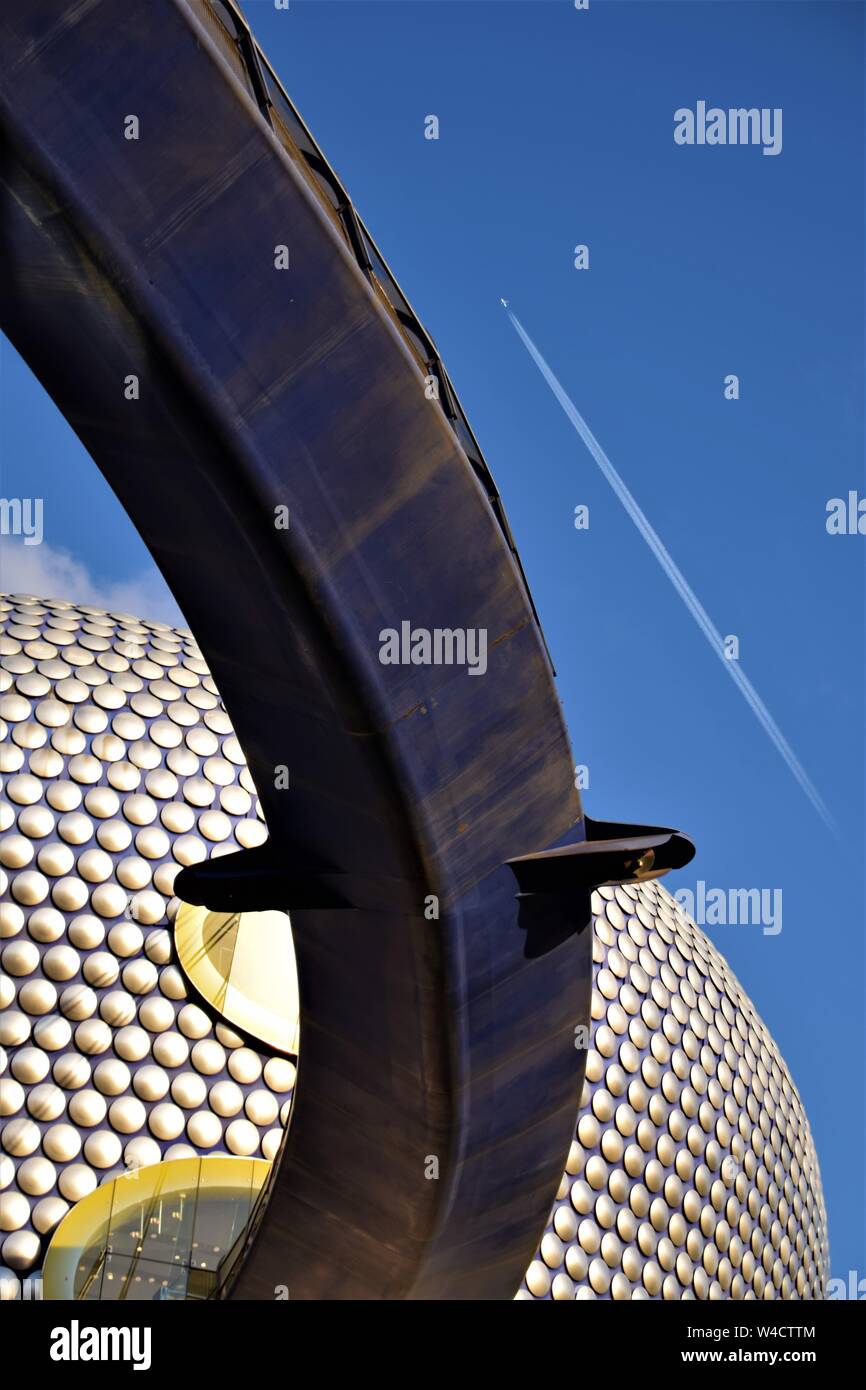 Birmingham Bullring Hängebrücke futuristische Architektur Stockfoto