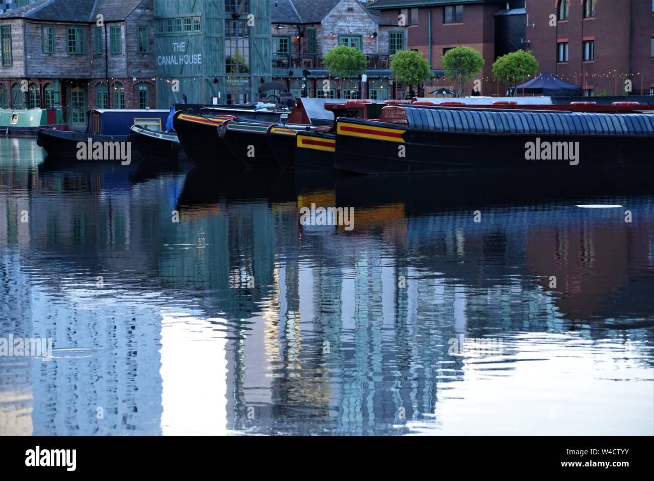 Birmingham England Kanal Fotografie Stockfoto