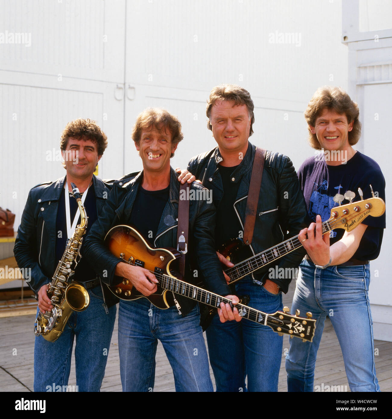 Die Swinging Blue Jeans, Merseybeat britische Band, Deutschland 1988. Britische mersey Beat Band "Swinging Blue Jeans', Deutschland 1988. Stockfoto