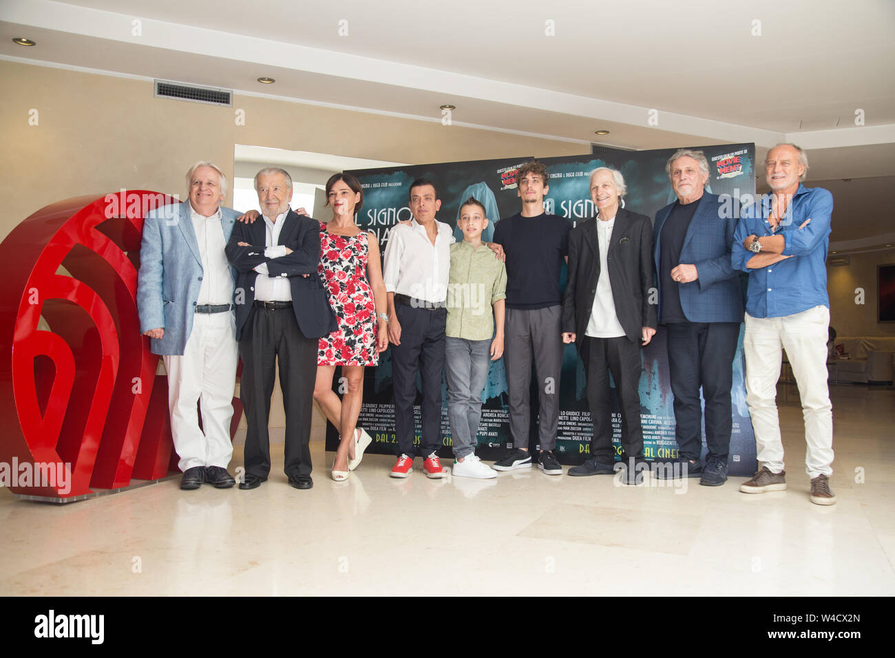 Rom, Italien. 22. Juli, 2019. Während Fotoauftrag Der italienische Film "Il Signor Diavolo 'Credit: Matteo Nardone/Pacific Press/Alamy Live News Cast Stockfoto