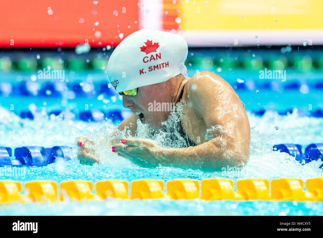 22 juli 2019 Gwangju, Südkorea 18. FINA World Aquatics Championships SMITH Kierra CAN KANADA Gwangju Südkorea 22/07/2019 Schwimmen Frauen 100m Breaststroke 18. FINA World Aquatics Championships Nambu University Aquatics Center Stockfoto