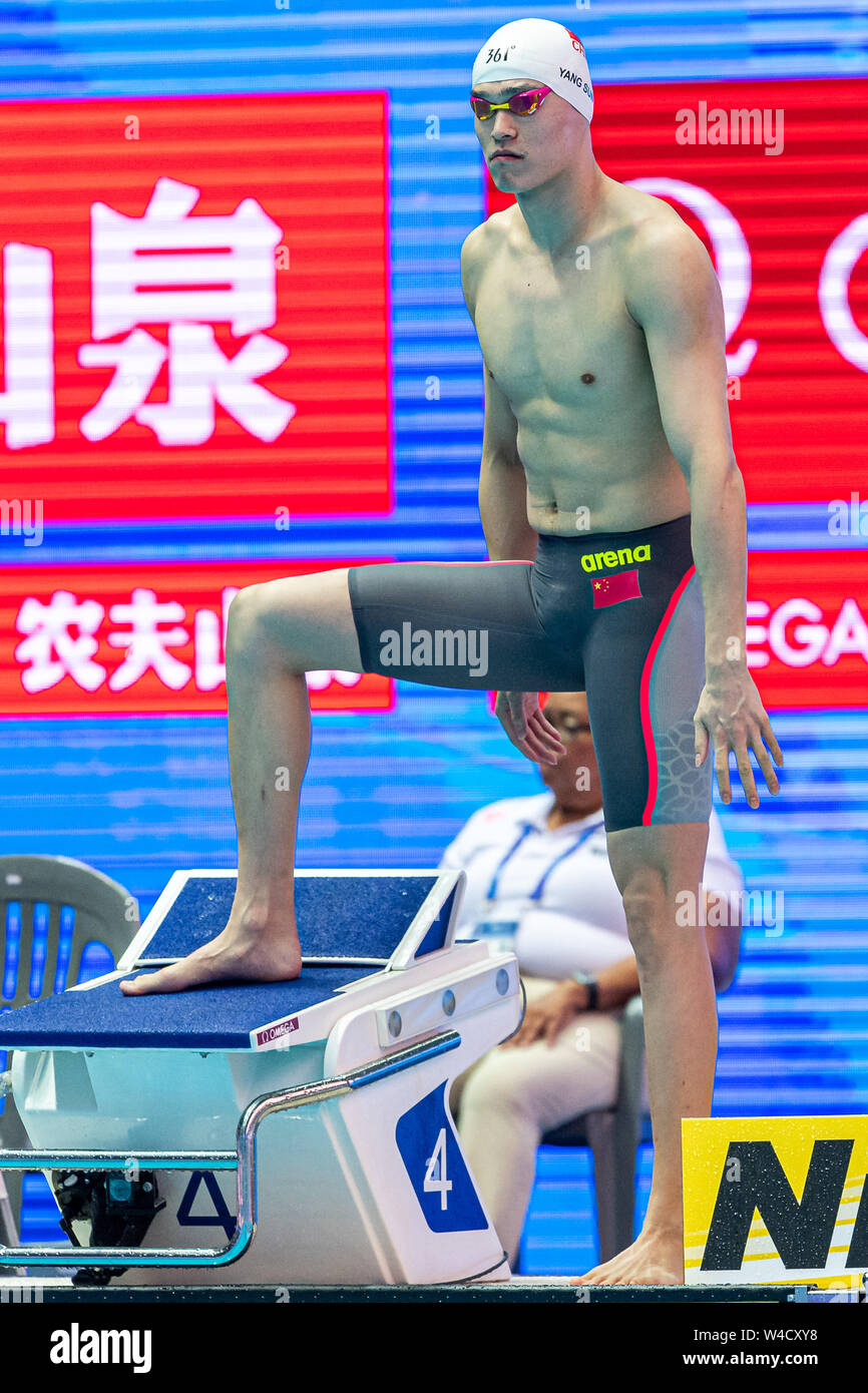 22 juli 2019 Gwangju, Südkorea 18. FINA World Aquatics Championships SUN Yang CHN CHINA Gwangju Südkorea 22/07/2019 Schwimmen Männer 200 m Freistil 18. FINA World Aquatics Championships Nambu University Aquatics Center Stockfoto