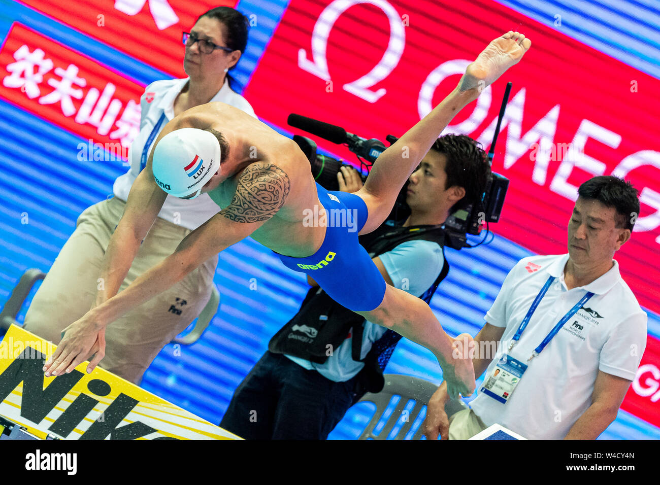 22 juli 2019 Gwangju, Südkorea 18. FINA World Aquatics Championships BRANDENBURGER Pit LUX LUXEMBURG Gwangju Südkorea 22/07/2019 Schwimmen Männer 200 m Freistil 18. FINA World Aquatics Championships Nambu University Aquatics Center Stockfoto