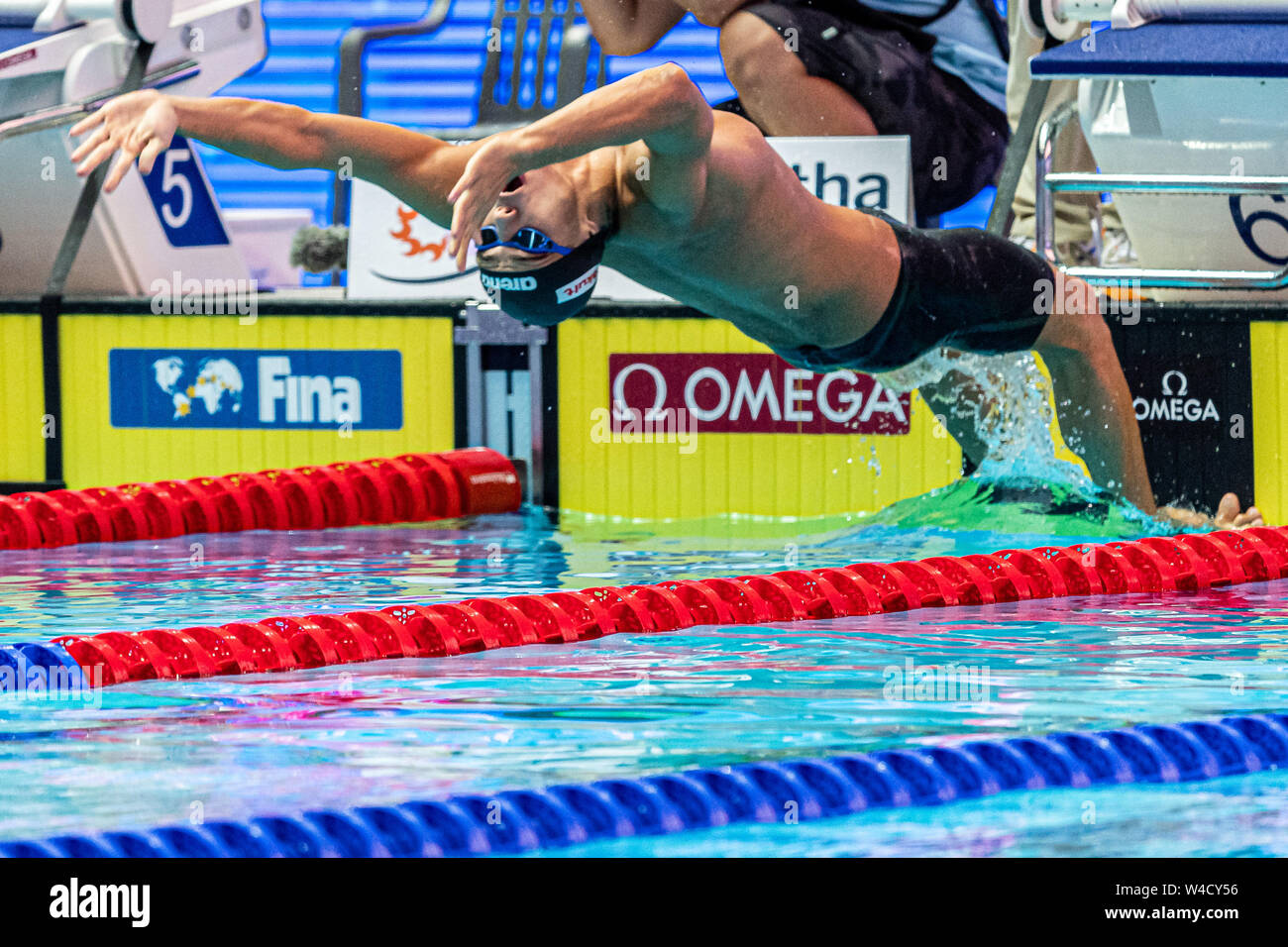 22 juli 2019 Gwangju, Südkorea 18. FINA World Aquatics Championships CECCON Thomas ITA ITALIEN Gwangju Südkorea 22/07/2019 Schwimmen Männer 100m Rückschlag 18. FINA World Aquatics Championships Nambu University Aquatics Center Stockfoto