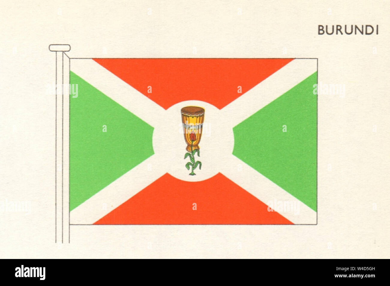 BURUNDI FLAGS. Burundi 1965 alte vintage Bild drucken Stockfoto